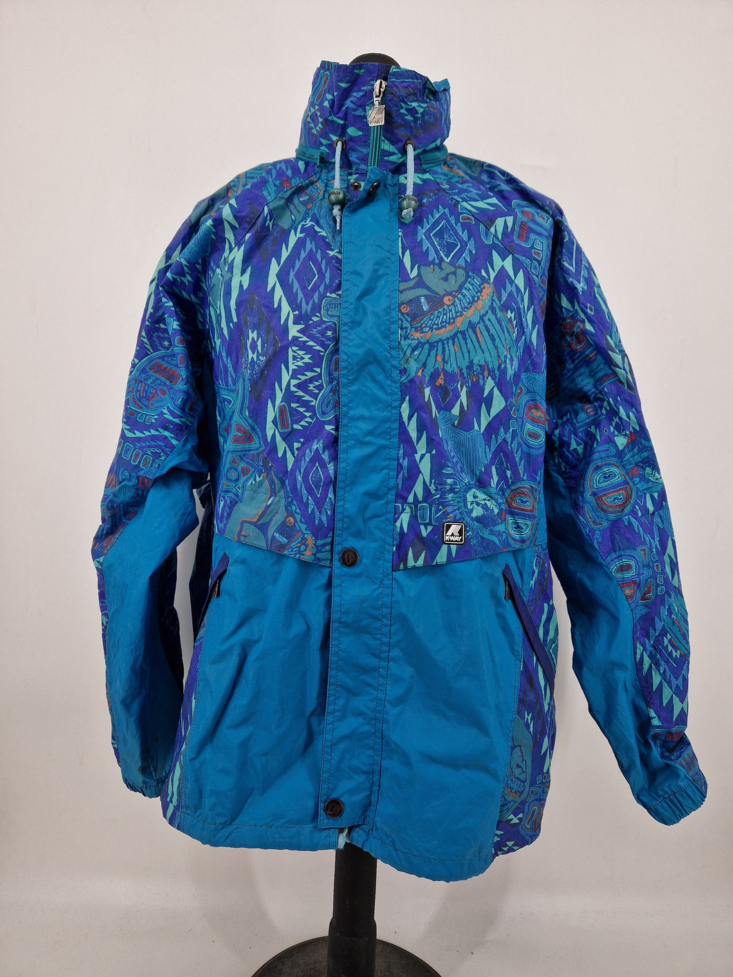 Vintage K-Way Hooded Jacket L AOP