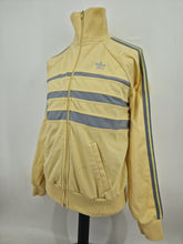 Load image into Gallery viewer, 80s adidas Originals First Vintage Track Top 186 L Yellow Grey made in England GRADE B
