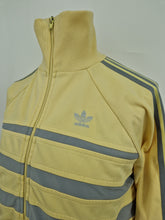 Load image into Gallery viewer, 80s adidas Originals First Vintage Track Top 186 L Yellow Grey made in England GRADE B
