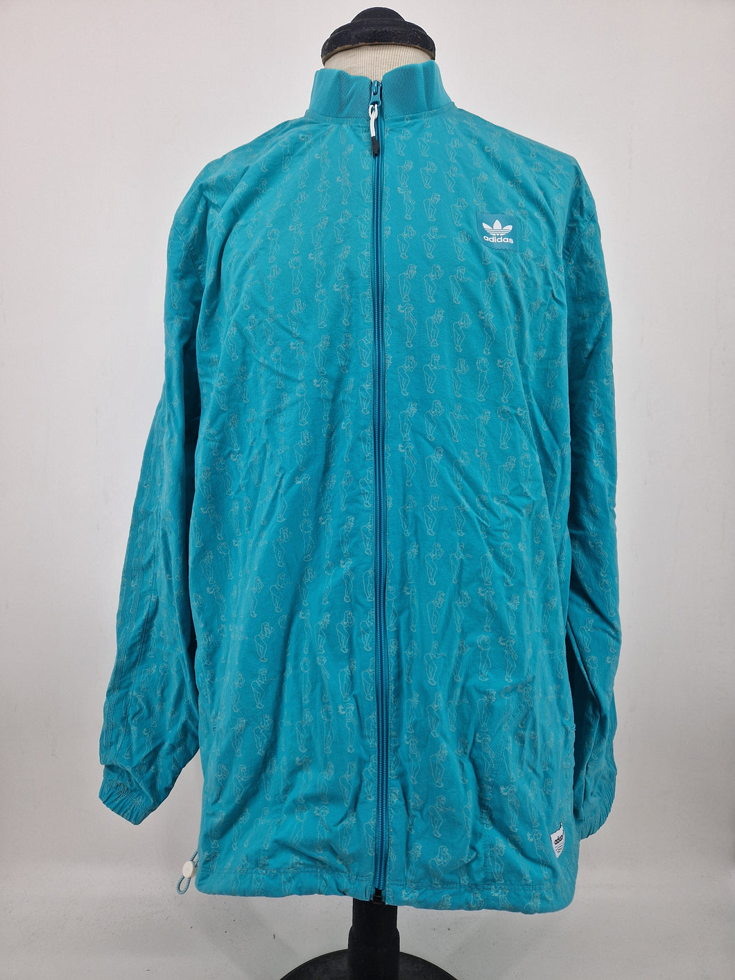 2018 adidas Originals Skateboarding x Robin Clare Lightweight Jacket XL Shock Blue