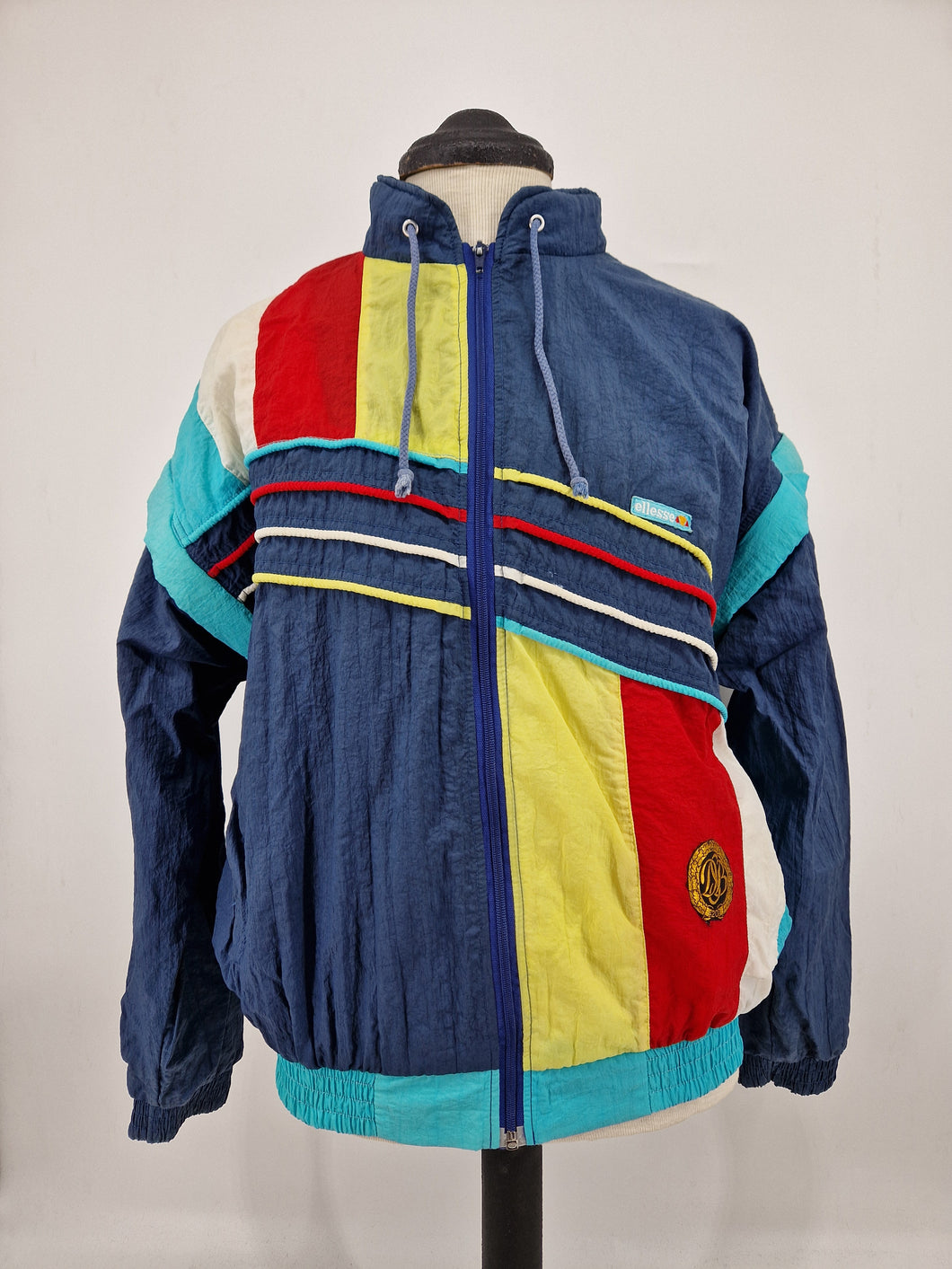 Vintage 80s Ellesse Track Top Multicoloured Sleevless L