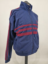 Load image into Gallery viewer, Vintage adidas First Track Top D5 M/L 90s Navy Burgundy
