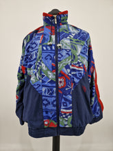 Load image into Gallery viewer, Hummel Vintage Green Funky Pattern Track Top L 90s
