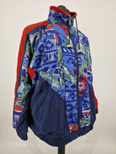 Load image into Gallery viewer, Hummel Vintage Green Funky Pattern Track Top L 90s
