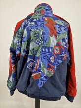 Load image into Gallery viewer, Hummel Vintage Green Funky Pattern Track Top L 90s
