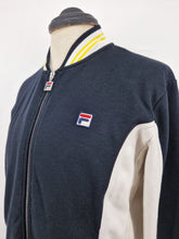 Load image into Gallery viewer, Fila Settanta Track Top L Black White Yellow
