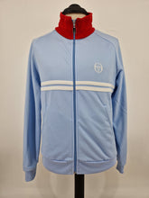 Load image into Gallery viewer, Vintage Sergio Tacchini Dallas Track Top L Blue White made in Italy
