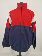 Load image into Gallery viewer, Vintage Fila Track Top XL made in Italy Red Navy White
