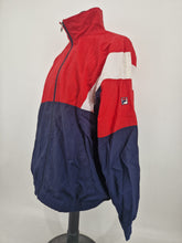 Load image into Gallery viewer, Vintage Fila Track Top XL made in Italy Red Navy White
