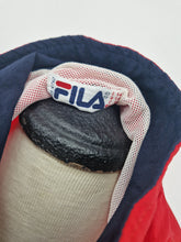Load image into Gallery viewer, Vintage Fila Track Top XL made in Italy Red Navy White
