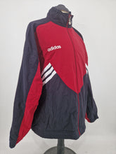 Load image into Gallery viewer, Vintage 90s adidas Originals Reversible Track Top D9 XL made in Malaysia Red White Black
