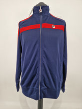 Load image into Gallery viewer, BNWT Fila White Line Track Top L Navy Red
