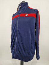 Load image into Gallery viewer, BNWT Fila White Line Track Top L Navy Red
