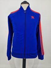 Load image into Gallery viewer, 2014 adidas Originals Dublin SST track top S Blue Orange
