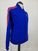 Load image into Gallery viewer, 2014 adidas Originals Dublin SST track top S Blue Orange
