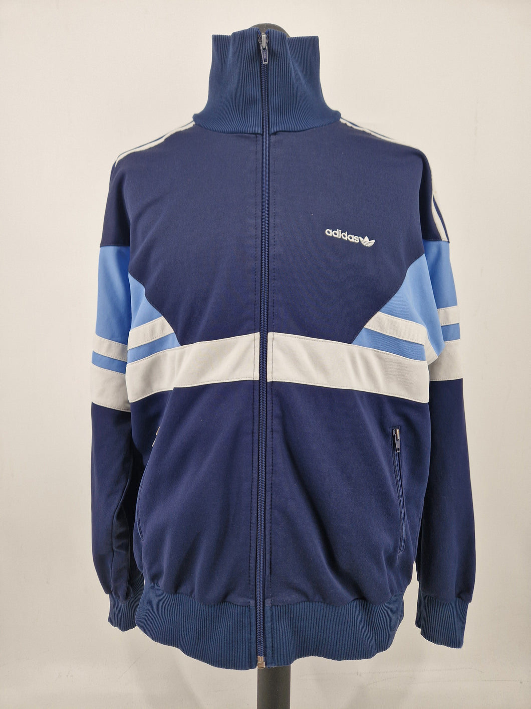 Vintage adidas Portugal 89 template Track Top L 80s Blue Navy made in West Germany