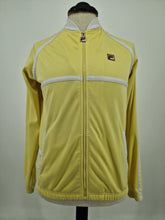 Load image into Gallery viewer, Fila White Line Track Top S Yellow White
