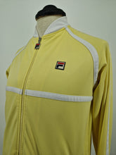 Load image into Gallery viewer, Fila White Line Track Top S Yellow White

