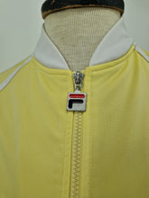 Load image into Gallery viewer, Fila White Line Track Top S Yellow White
