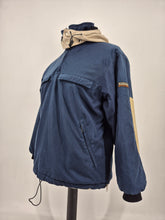 Load image into Gallery viewer, Vintage Napapijri Geographic Anorak M made in Romania Navy

