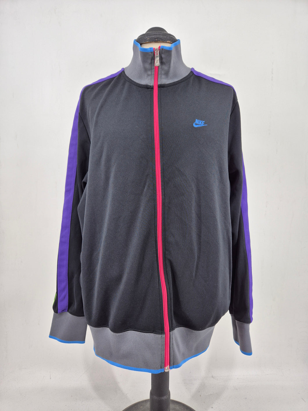 Vintage Nike Track Top XXL Black Pink Green Purple