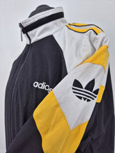 Load image into Gallery viewer, Vintage adidas Originals Trefoil Sportive Track Top M Black White Yellow
