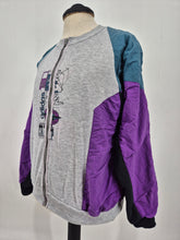Load image into Gallery viewer, Vintage 80s adidas Force Control Track Top D6 M Grey Green Purple

