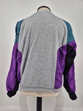 Load image into Gallery viewer, Vintage 80s adidas Force Control Track Top D6 M Grey Green Purple
