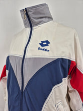 Load image into Gallery viewer, Vintage Lotto Boris Becker Track Top L White Blue Red
