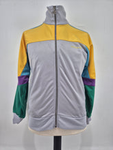 Load image into Gallery viewer, Vintage adidas Originals Track Top 174 M made in Hong Kong Silver Yellow Blue
