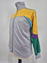 Load image into Gallery viewer, Vintage adidas Originals Track Top 174 M made in Hong Kong Silver Yellow Blue

