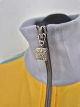 Load image into Gallery viewer, Vintage adidas Originals Track Top 174 M made in Hong Kong Silver Yellow Blue
