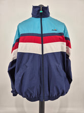 Load image into Gallery viewer, Vintage Ellesse Track Top D6 M Navy Blue Red 80s

