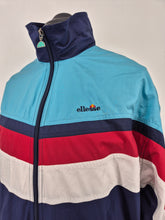 Load image into Gallery viewer, Vintage Ellesse Track Top D6 M Navy Blue Red 80s
