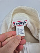 Load image into Gallery viewer, 90s Reebok Unisex Vintage Track Top S/M White Blue Red made in Taiwan
