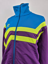 Load image into Gallery viewer, 2007 adidas Italia 90 Blue Neon Yellow Purple Vintage Track Top XL

