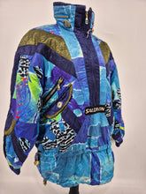 Load image into Gallery viewer, Vintage Saloman Ski Anorak L Crazy Pattern Blue Purple

