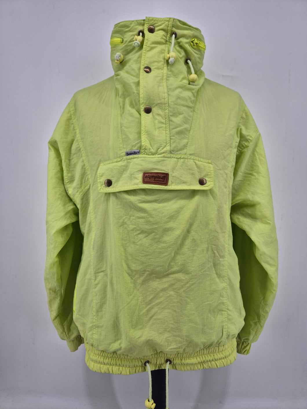 Vintage Olympia Sympatex Ski Anorak M Bright Yellow