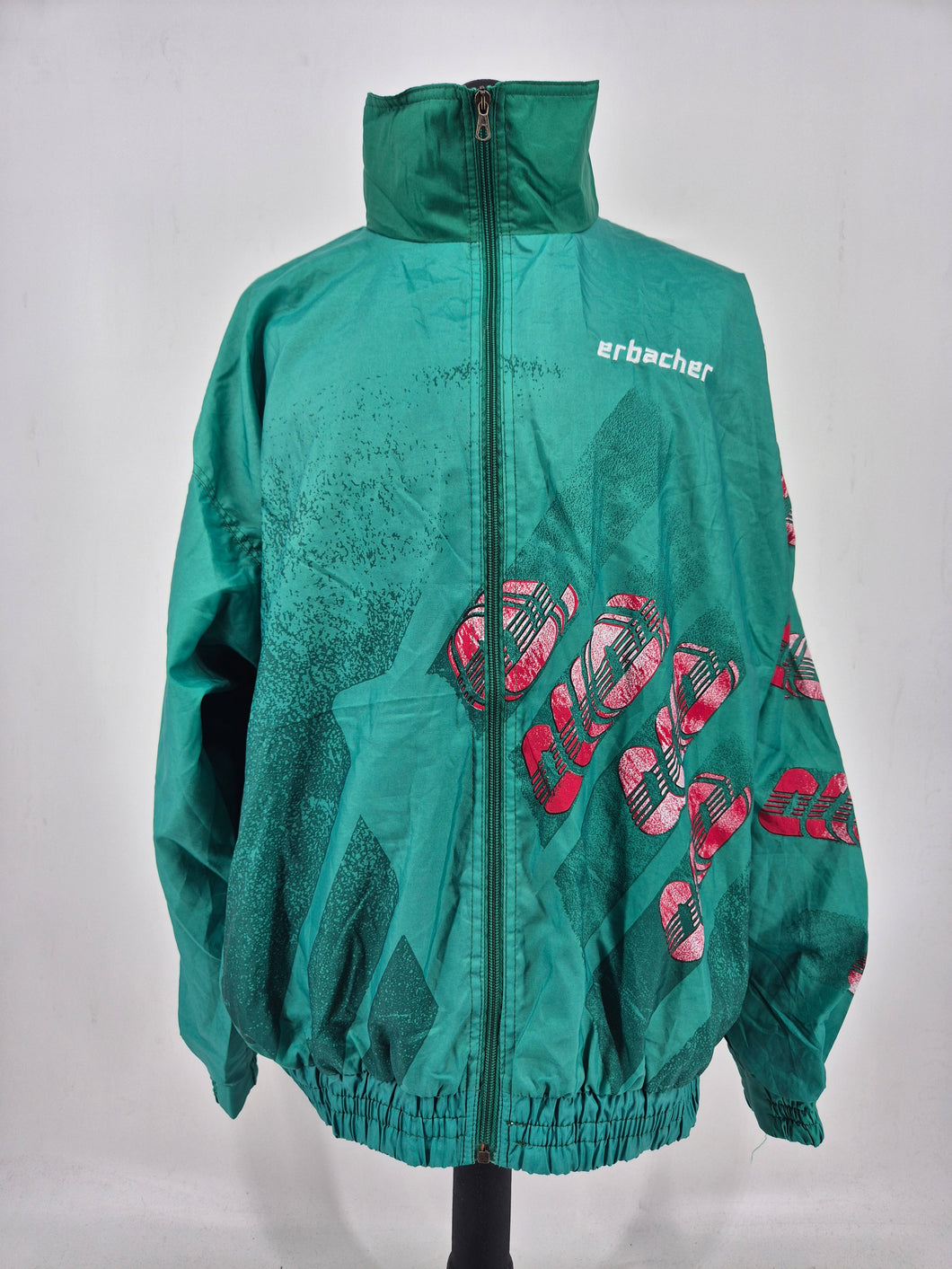 Vintage erbacher Track Top XXL West German Green Red