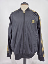 Load image into Gallery viewer, 2008 adidas Originals Superstar Black Gold Track Top XL
