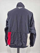 Load image into Gallery viewer, Vintage 90s Reebok Track Top M made in Indonesia Black Red White Purple
