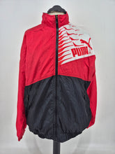 Load image into Gallery viewer, Vintage Puma 80s Track Top XL made in Turkey Black Red
