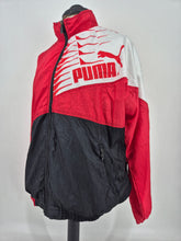 Load image into Gallery viewer, Vintage Puma 80s Track Top XL made in Turkey Black Red
