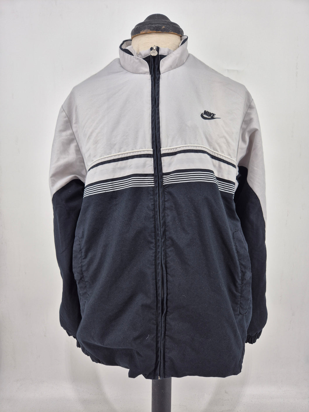 Vintage Nike Track Top L Black Grey