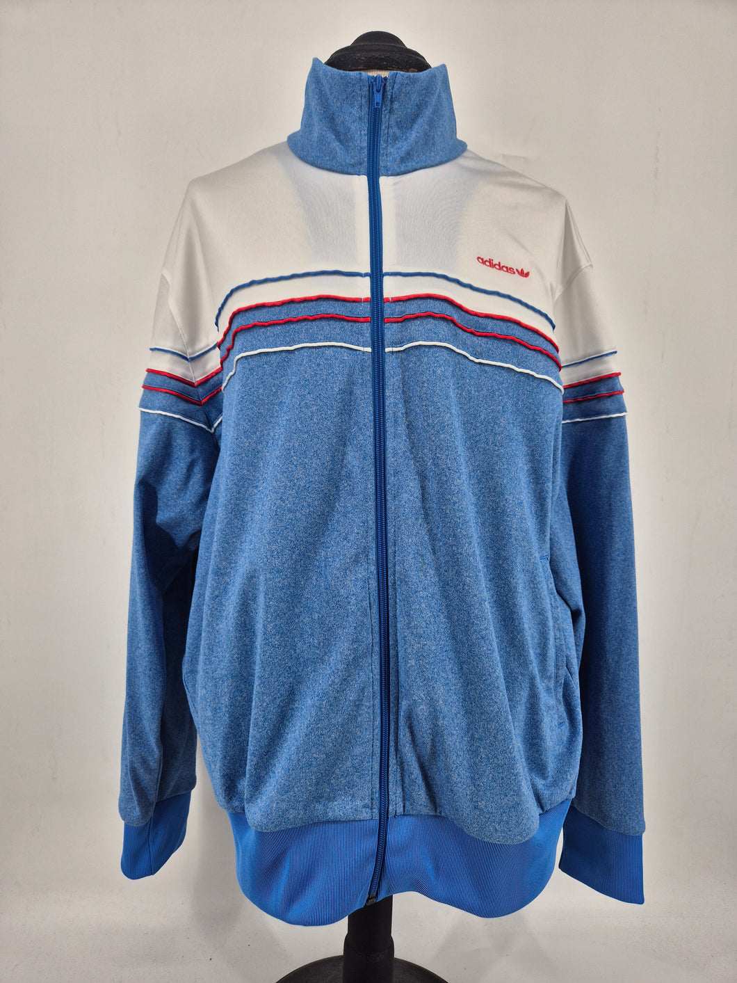 2010 adidas Originals Piped Europa Blue White Vintage Track Top XXL