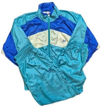 Load image into Gallery viewer, Vintage Puma Full Tracksuit D7 L XL Green Blue made in Taiwan
