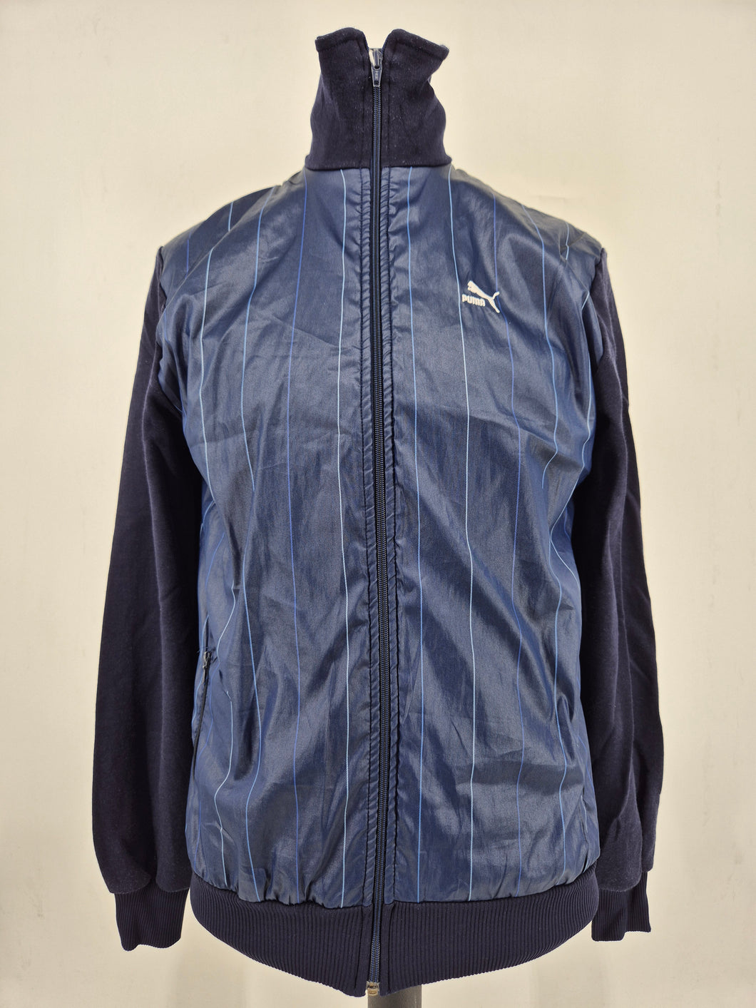 Vintage Puma 70s Track Top S Small Navy made in West Germany