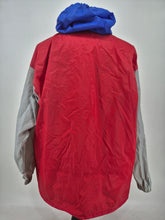 Load image into Gallery viewer, Vintage K-Way Overhead Windbreaker M Red Blue Grey OH WB
