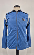 Load image into Gallery viewer, Fila Vintage Borg Track Top L Blue Navy White
