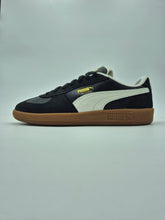 Load image into Gallery viewer, BNIB Puma Palermo Premium Leather Trainers Black White 8 8.5 9 10
